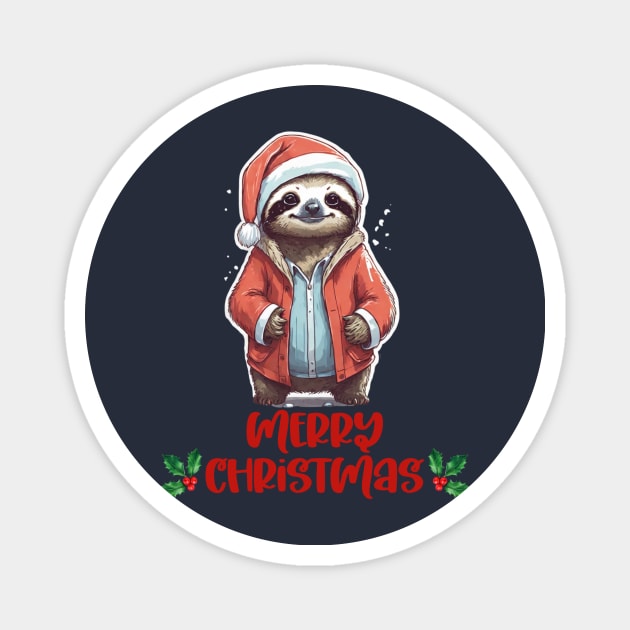 Christmas Sloth Magnet by Trip Tank